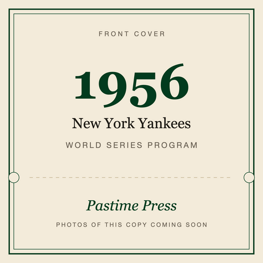 1956 New York Yankees World Series Program, front cover