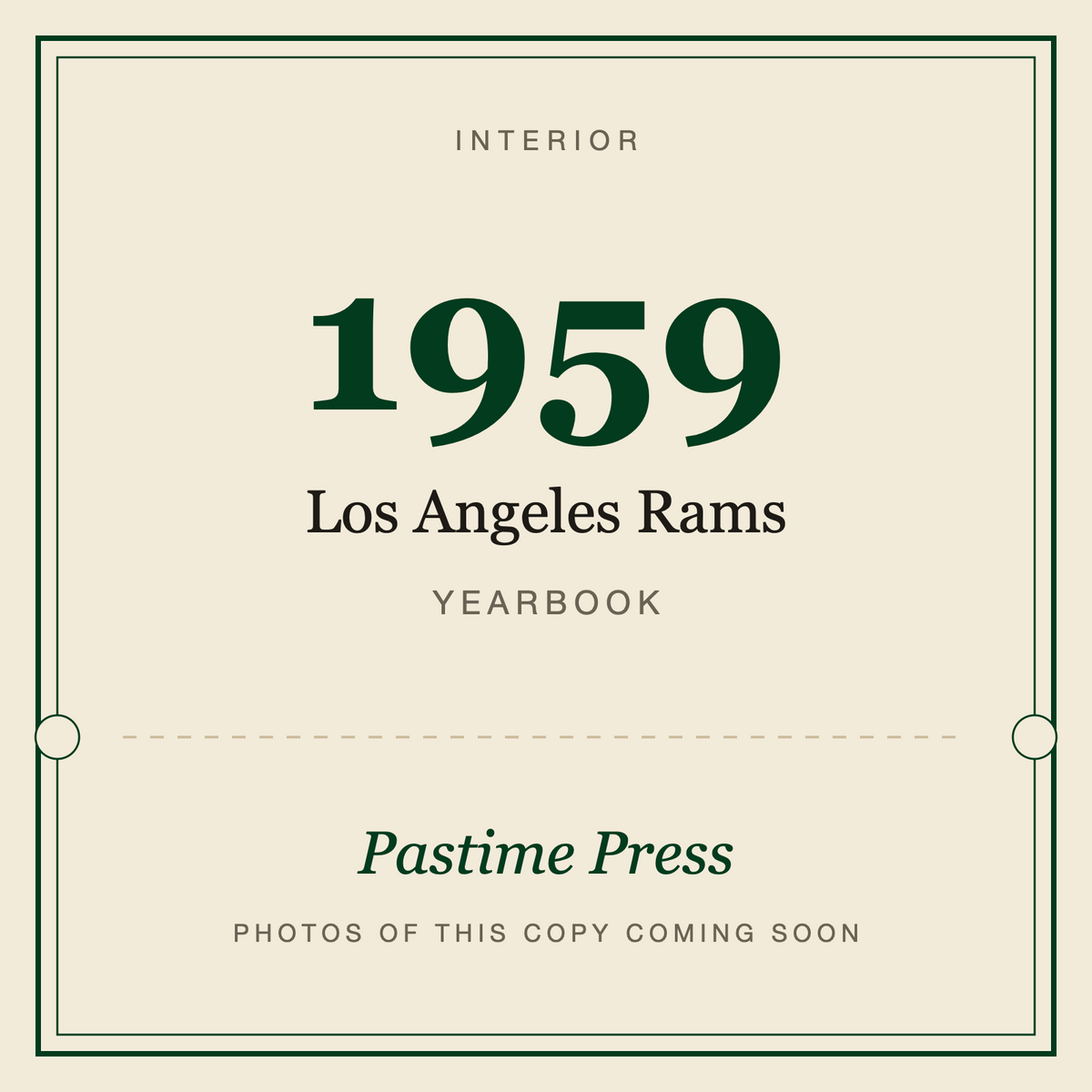 1959 Los Angeles Rams Yearbook, interior