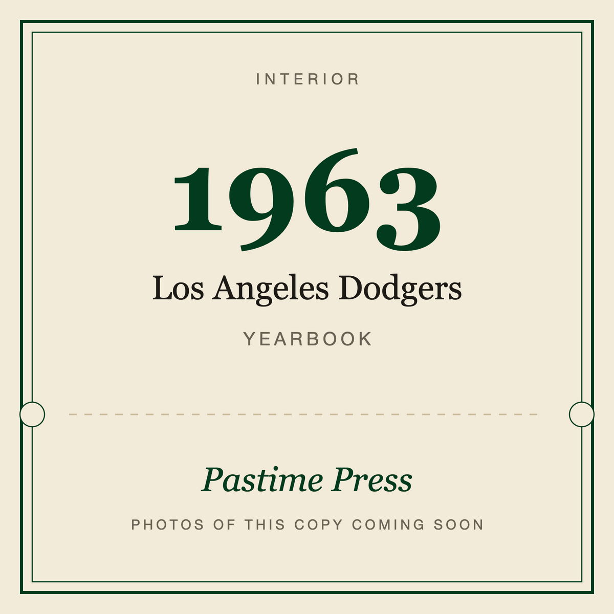 1963 Los Angeles Dodgers Yearbook, interior