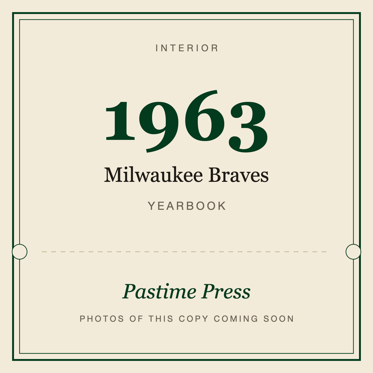 1963 Milwaukee Braves Yearbook, interior