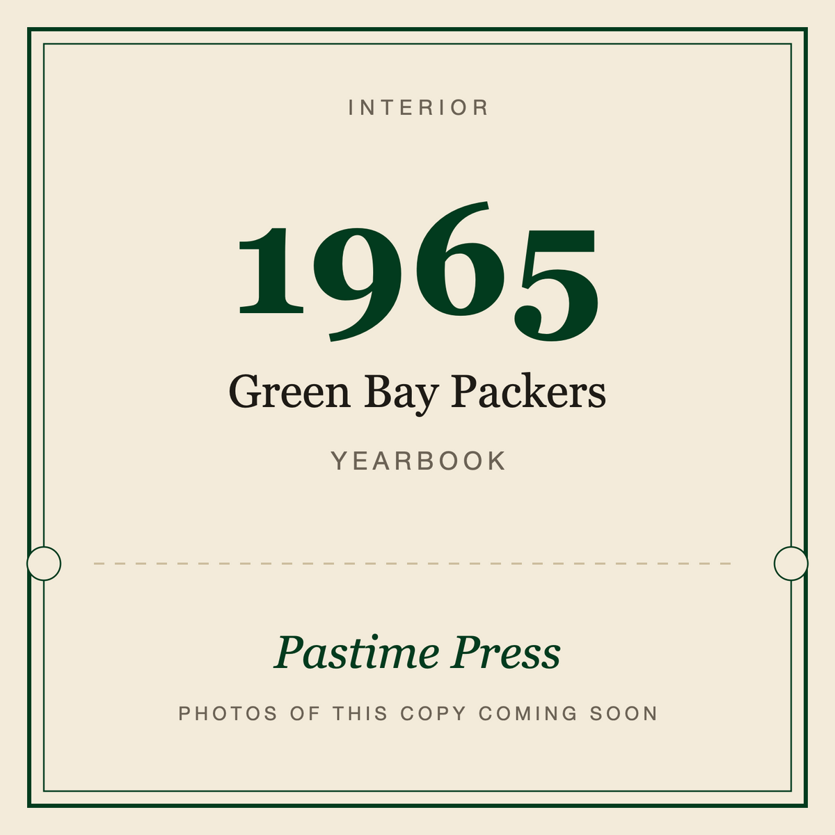 1965 Green Bay Packers Yearbook, interior