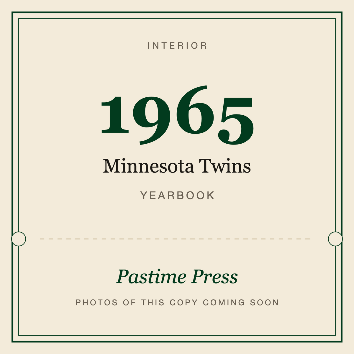 1965 Minnesota Twins Yearbook, interior