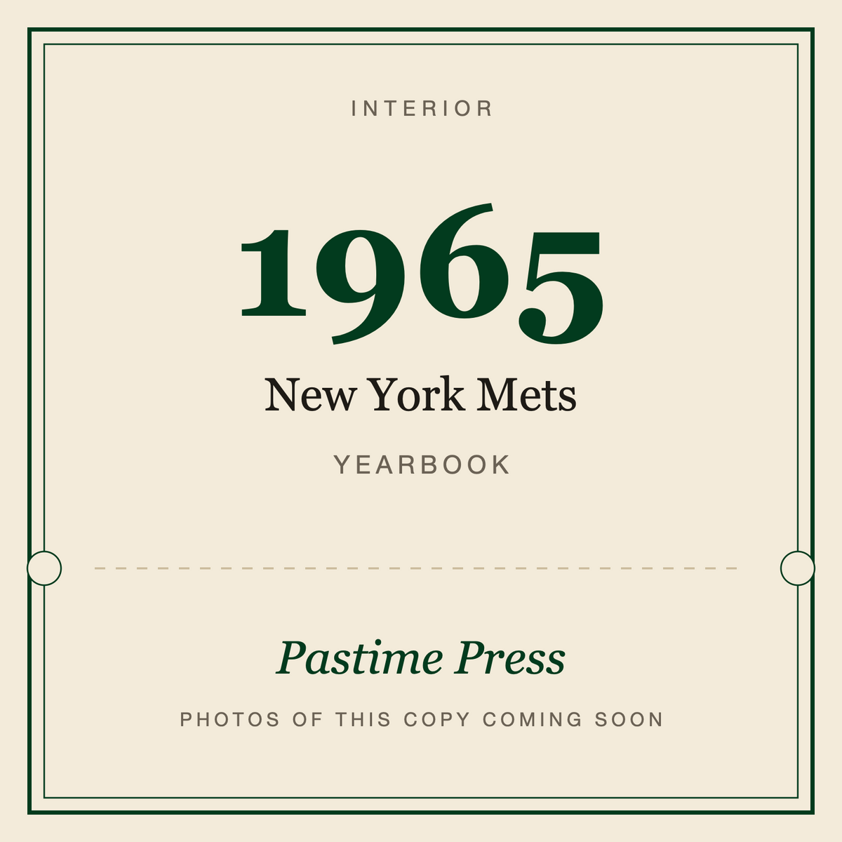 1965 New York Mets Yearbook, interior
