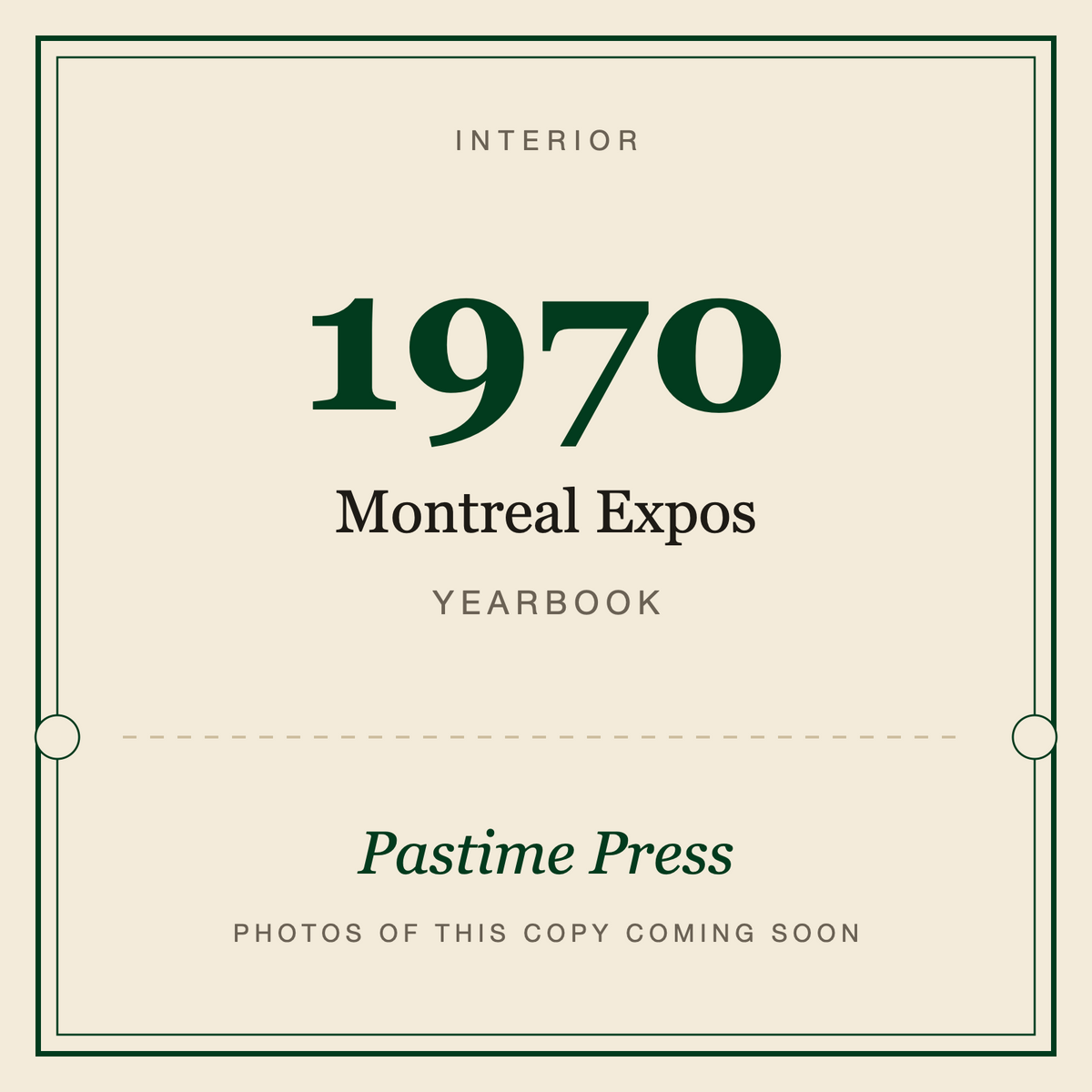 1970 Montreal Expos Yearbook, interior