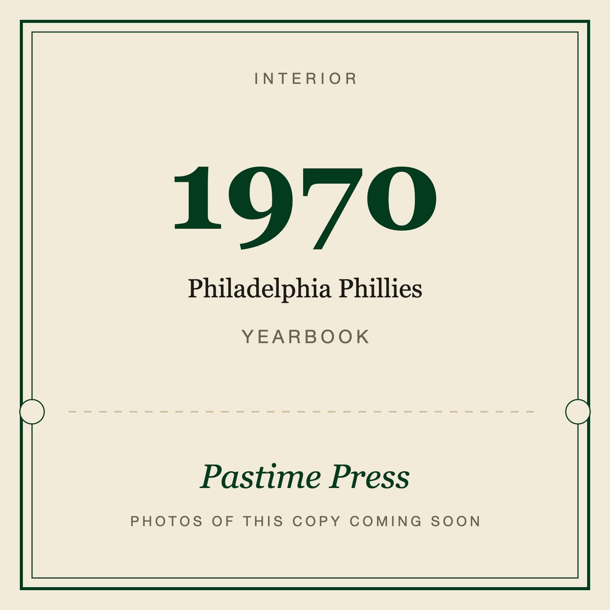 1970 Philadelphia Phillies Yearbook, interior