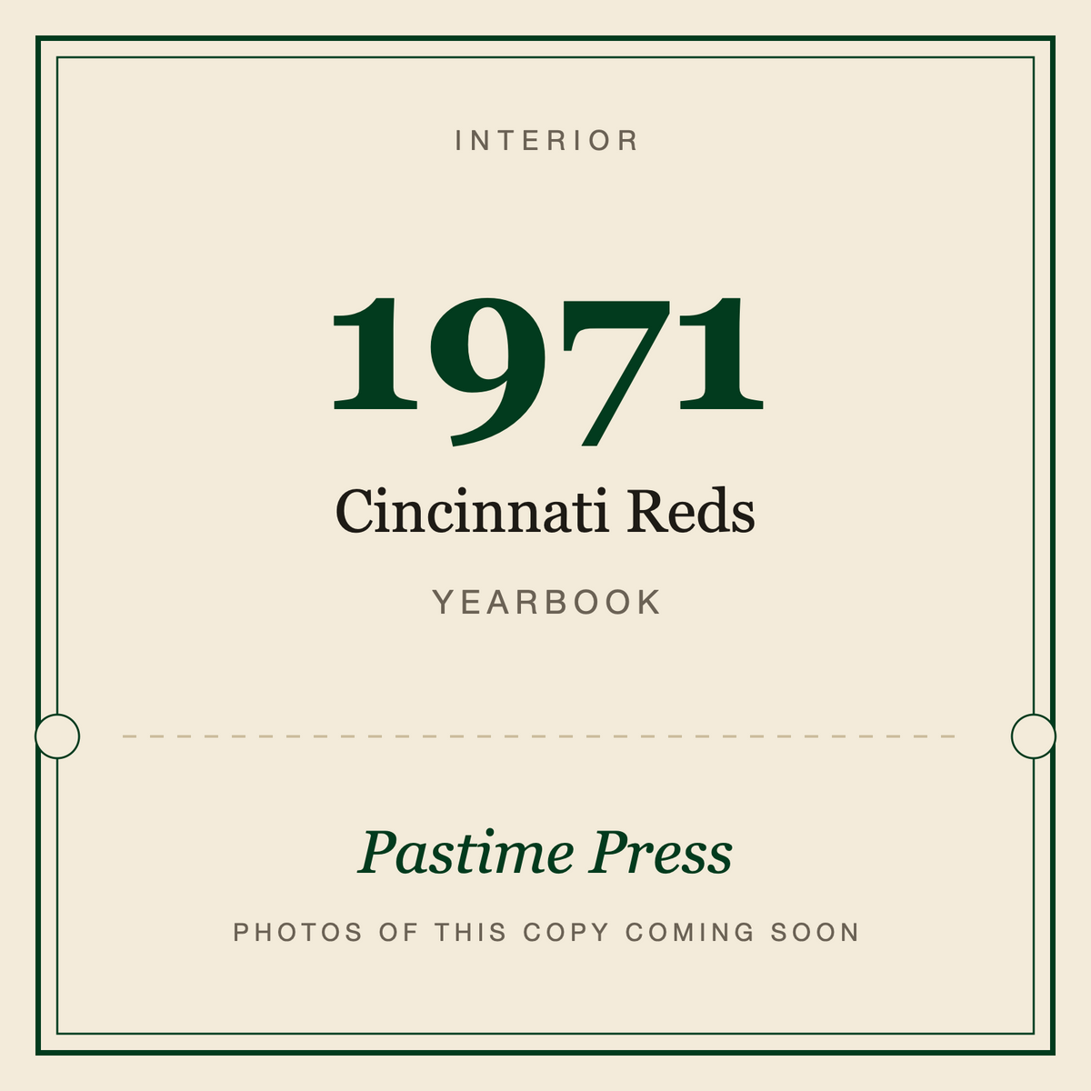 1971 Cincinnati Reds Yearbook, interior