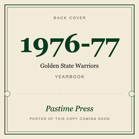 1976-77 Golden State Warriors Yearbook, back cover