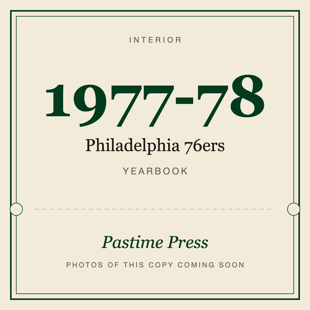 1977-78 Philadelphia 76ers Yearbook, interior