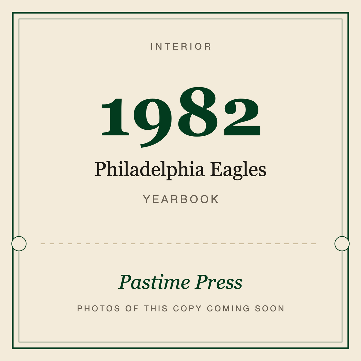 1982 Philadelphia Eagles Yearbook, interior