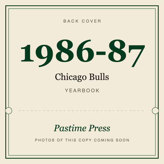 1986-87 Chicago Bulls Yearbook, back cover