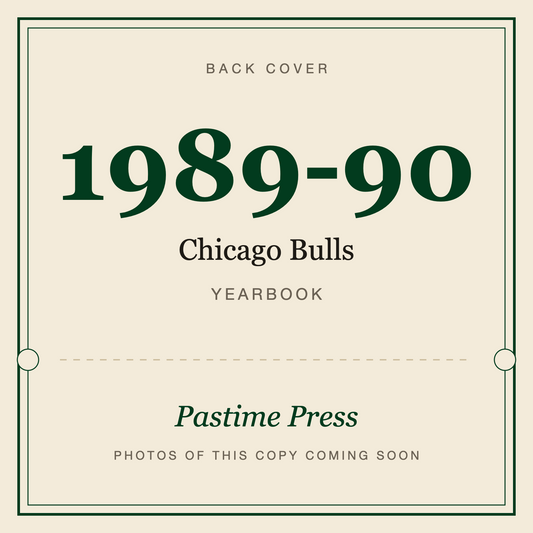1989-90 Chicago Bulls Yearbook, back cover