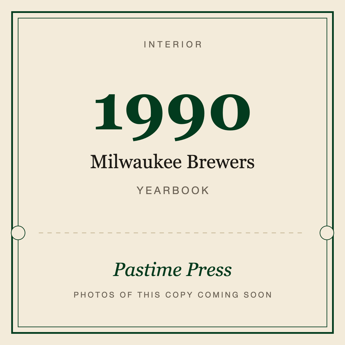1990 Milwaukee Brewers Yearbook, interior