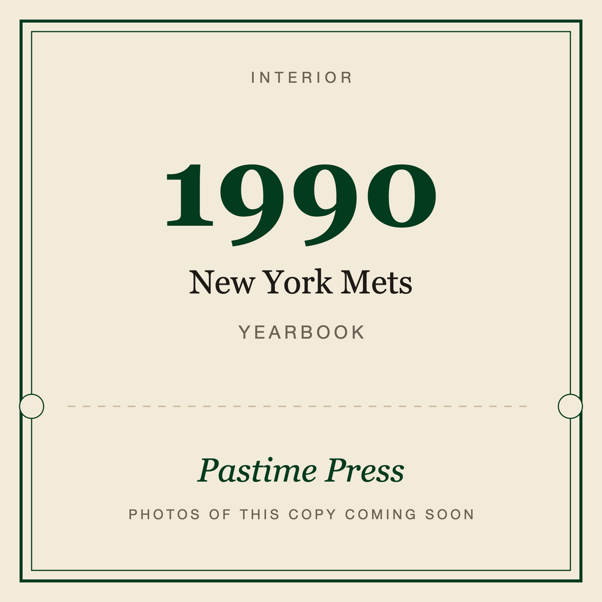 1990 New York Mets Yearbook, interior