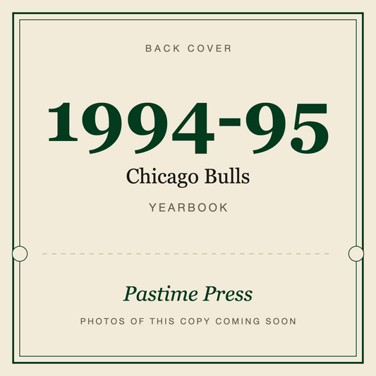 1994-95 Chicago Bulls Yearbook, back cover