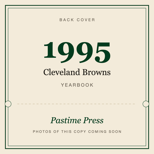 1995 Cleveland Browns Yearbook, back cover