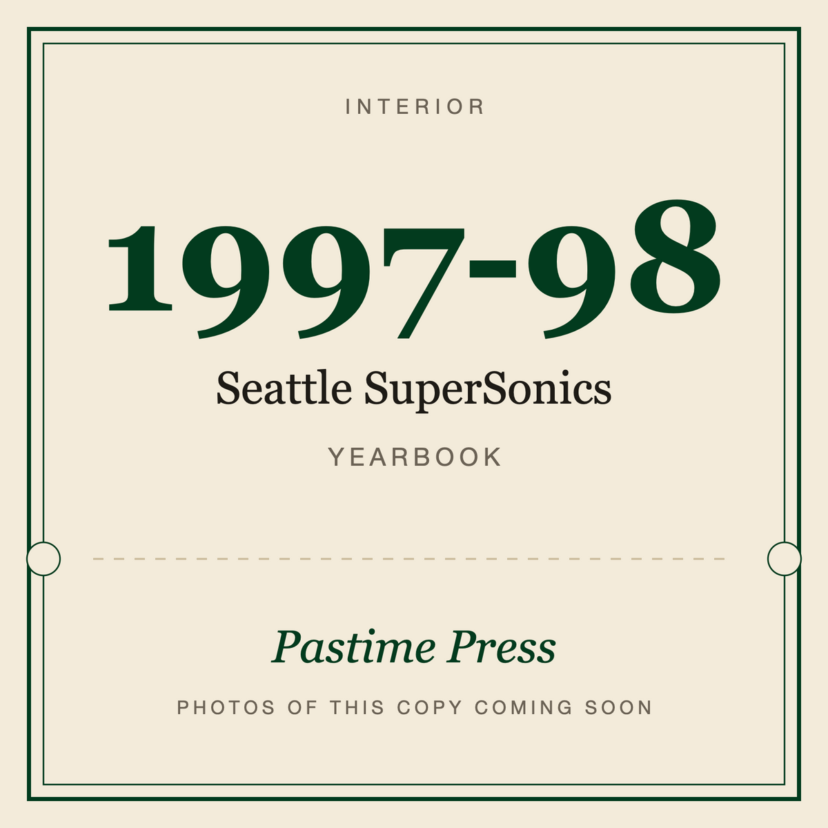 1997-98 Seattle SuperSonics Yearbook, interior