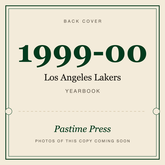 1999-00 Los Angeles Lakers Yearbook, back cover