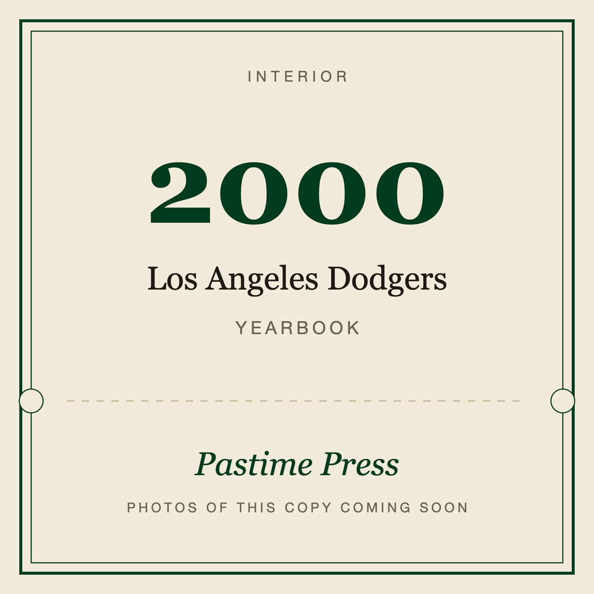 2000 Los Angeles Dodgers Yearbook, interior