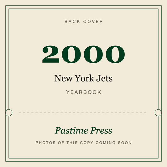 2000 New York Jets Yearbook, back cover