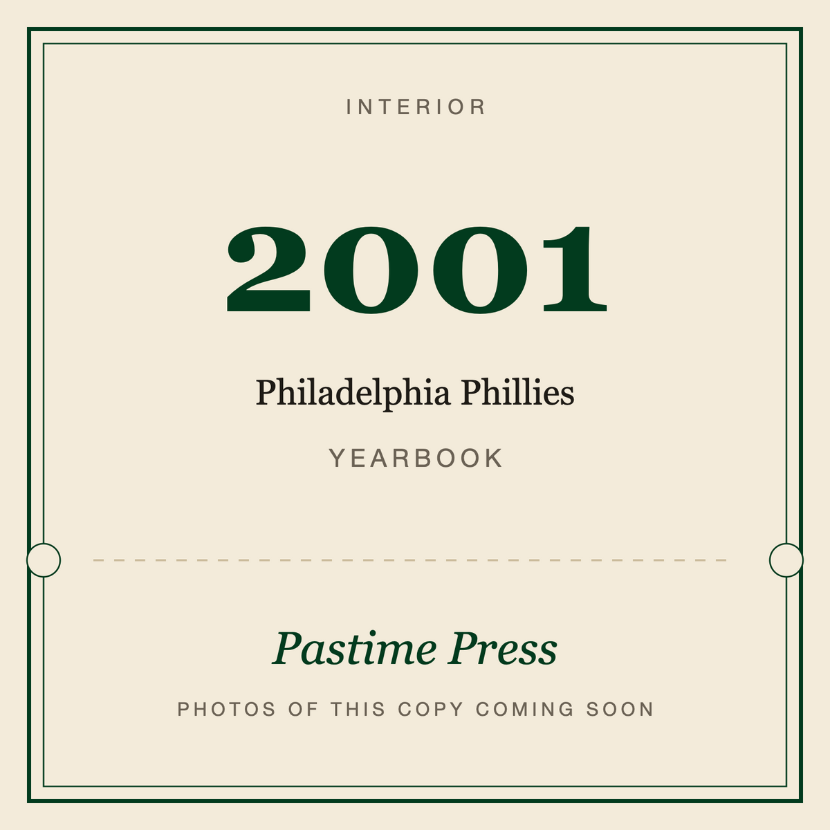 2001 Philadelphia Phillies Yearbook, interior