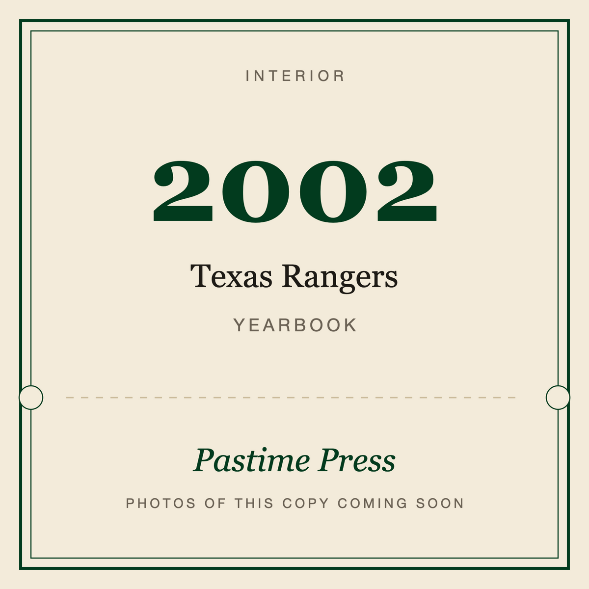2002 Texas Rangers Yearbook, interior