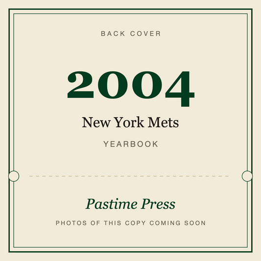 2004 New York Mets Yearbook, back cover