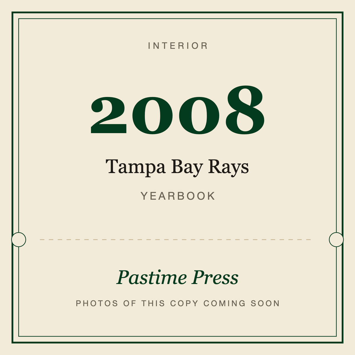 2008 Tampa Bay Rays Yearbook, interior