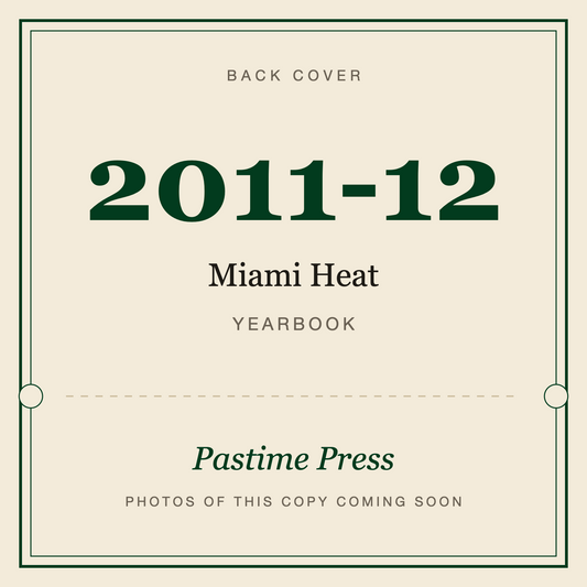 2011-12 Miami Heat Yearbook, back cover