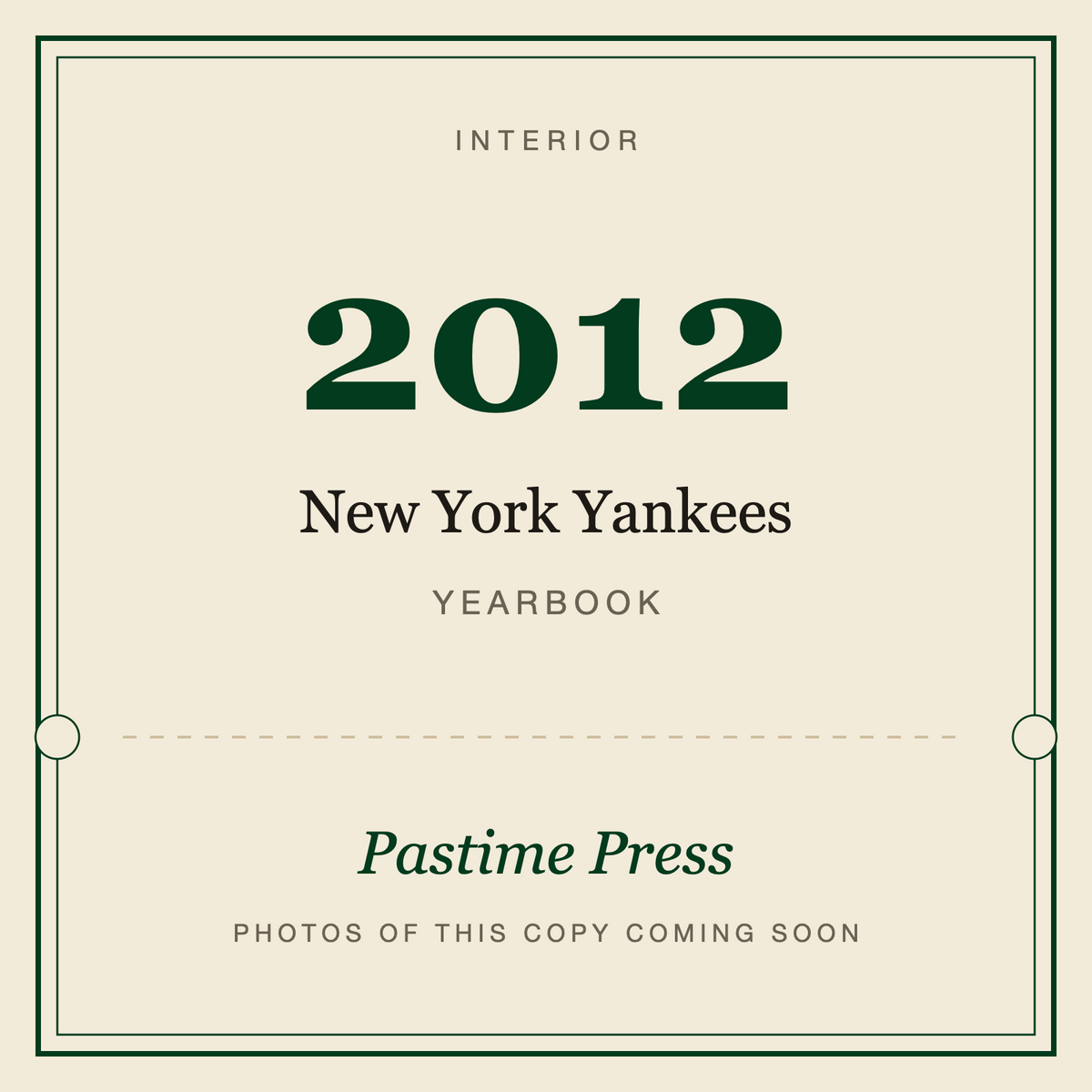 2012 New York Yankees Yearbook, interior