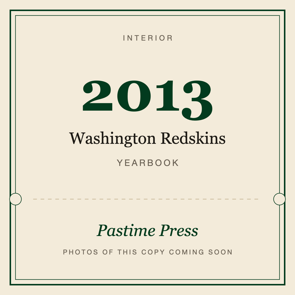 2013 Washington Redskins Yearbook, interior