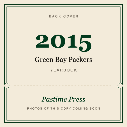 2015 Green Bay Packers Yearbook, back cover