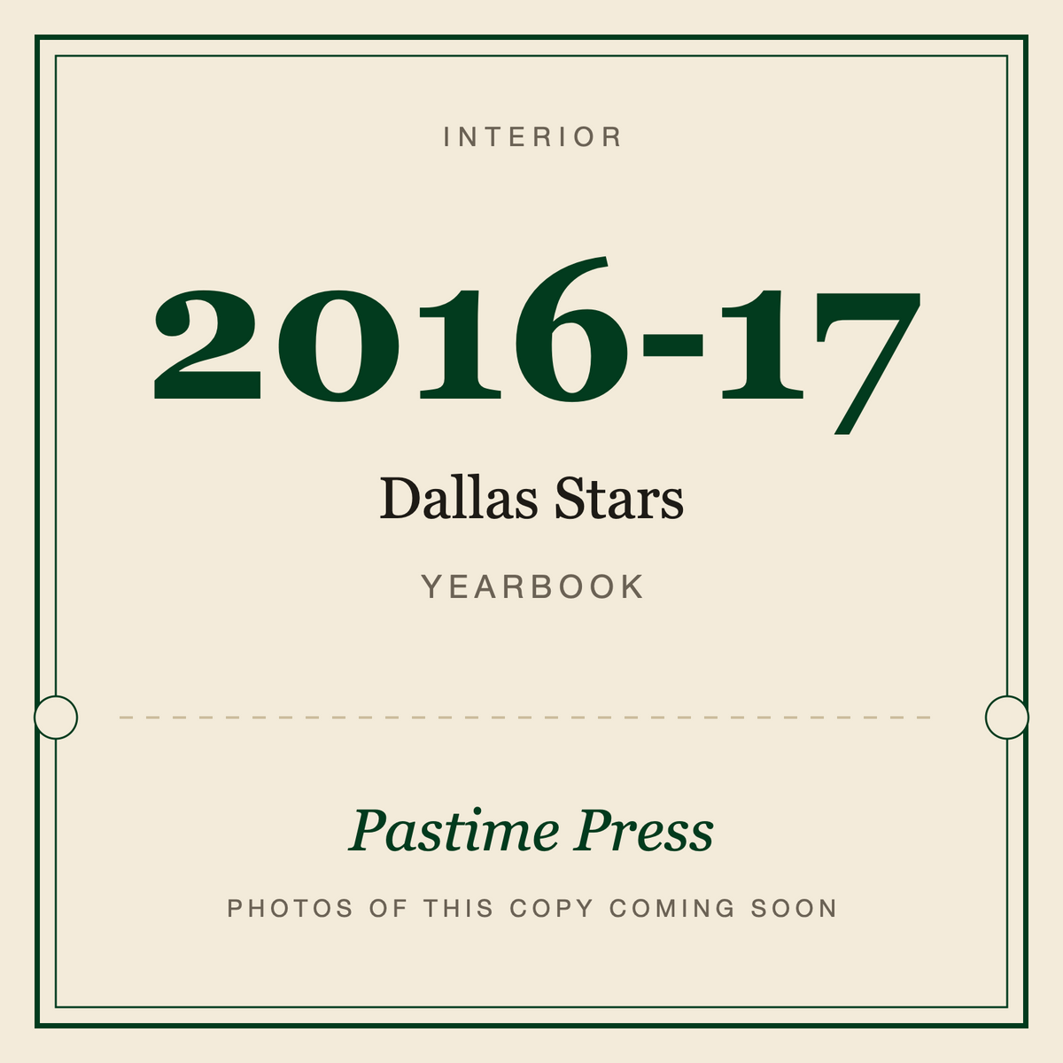2016-17 Dallas Stars Yearbook, interior