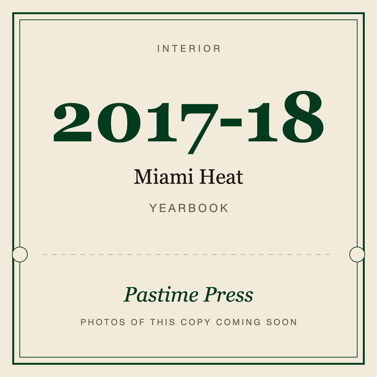 2017-18 Miami Heat Yearbook, interior