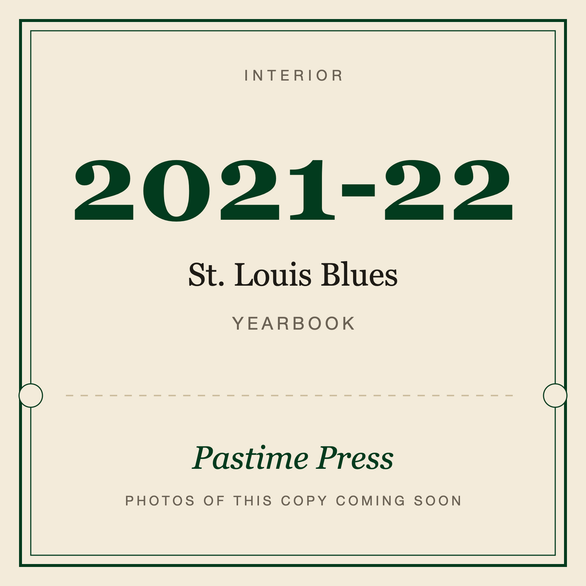 2021-22 St. Louis Blues Yearbook, interior