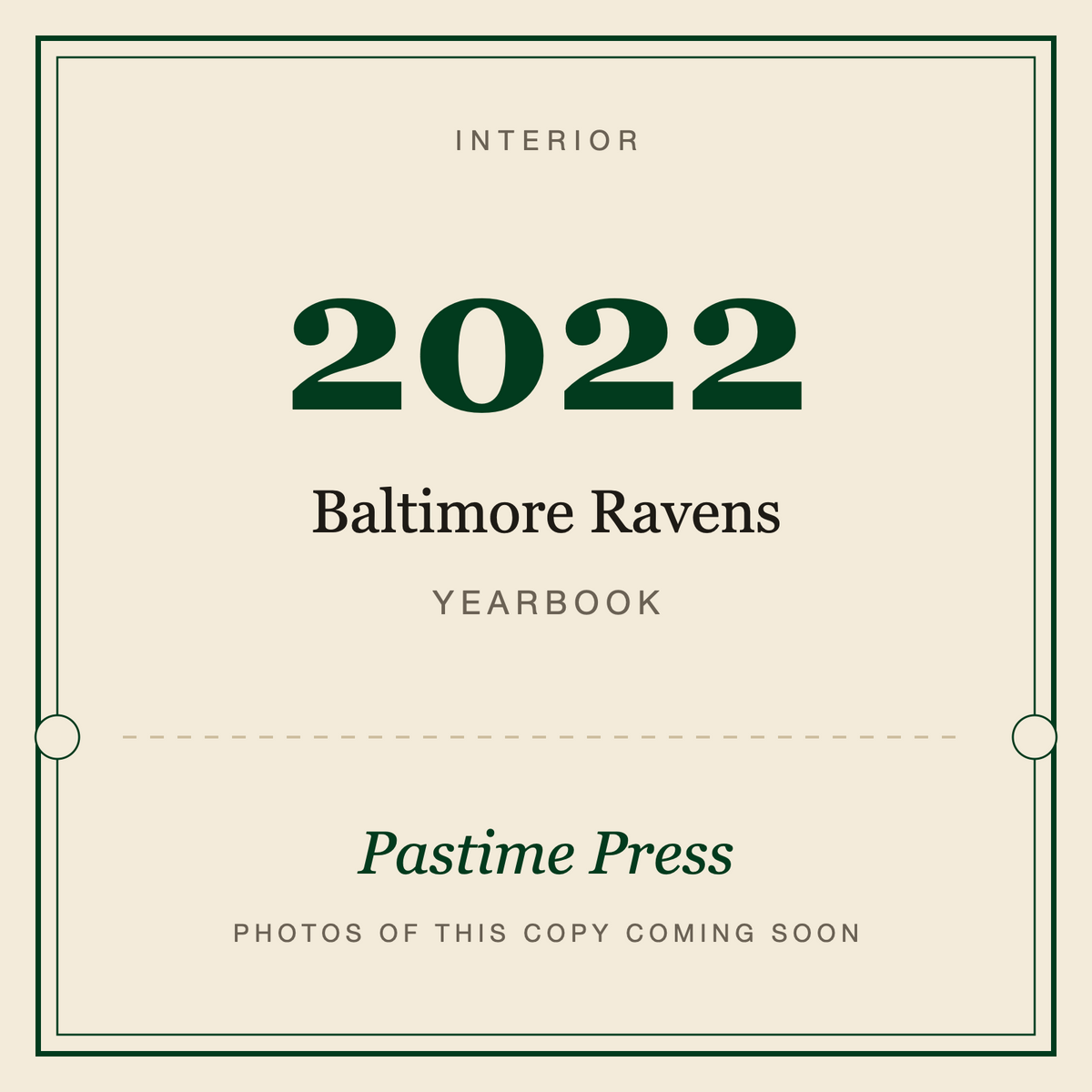 2022 Baltimore Ravens Yearbook, interior