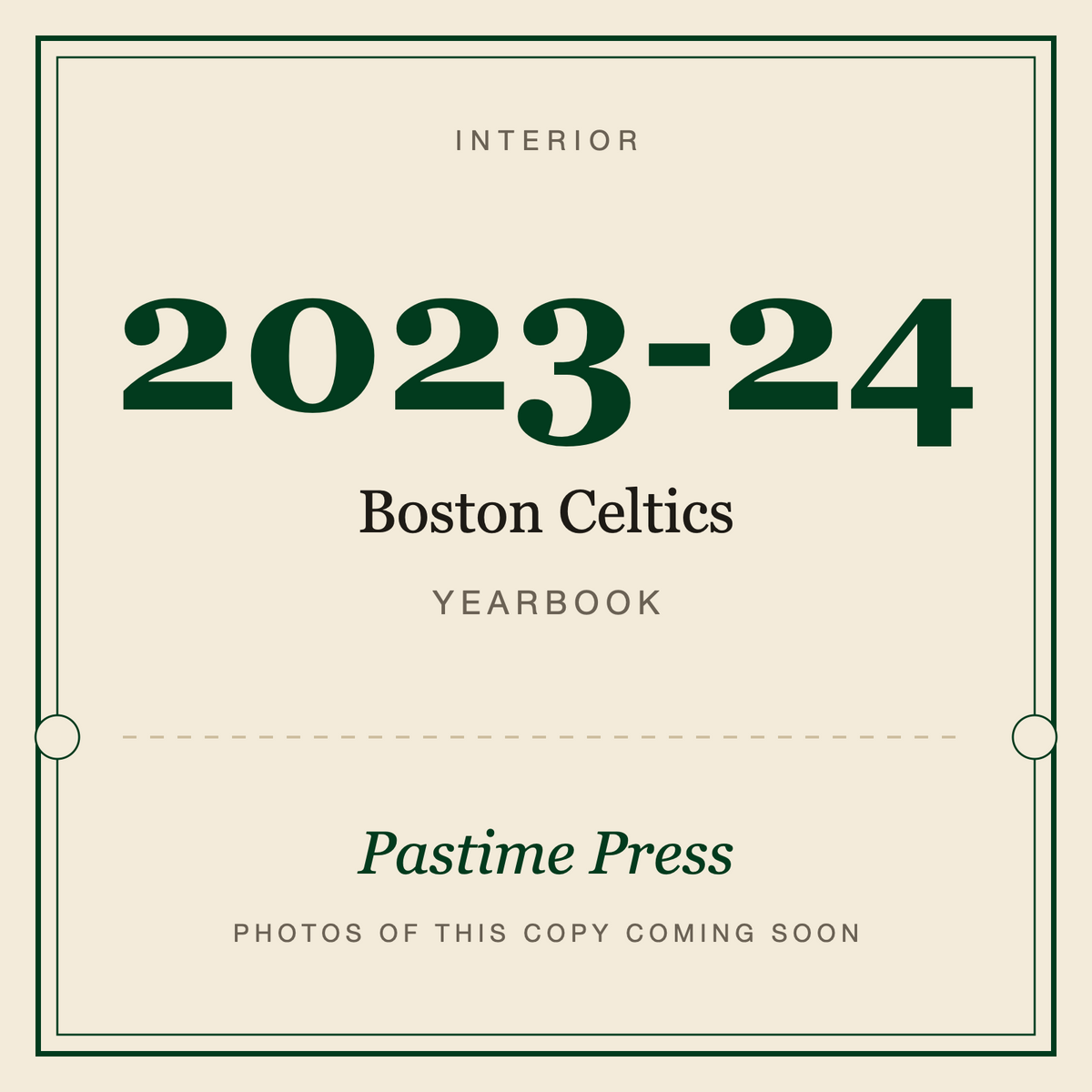 2023-24 Boston Celtics Yearbook, interior