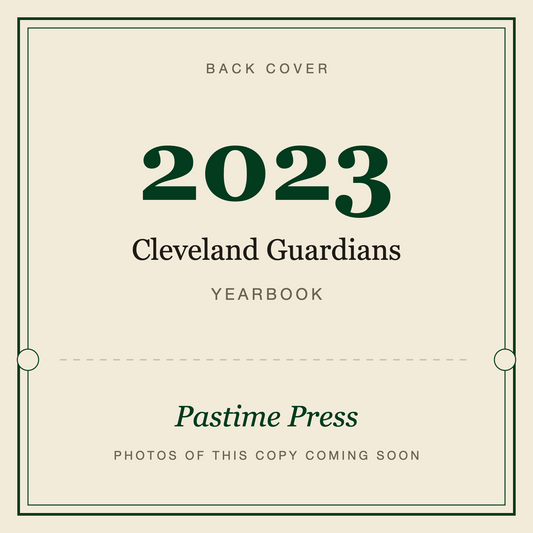2023 Cleveland Guardians Yearbook, back cover