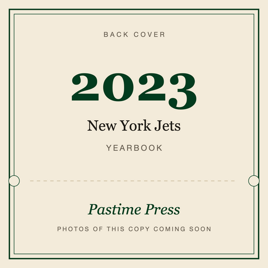 2023 New York Jets Yearbook, back cover