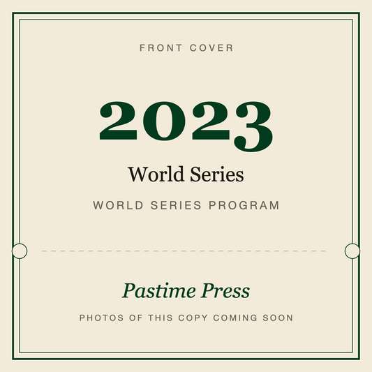 2023 World Series Program, front cover