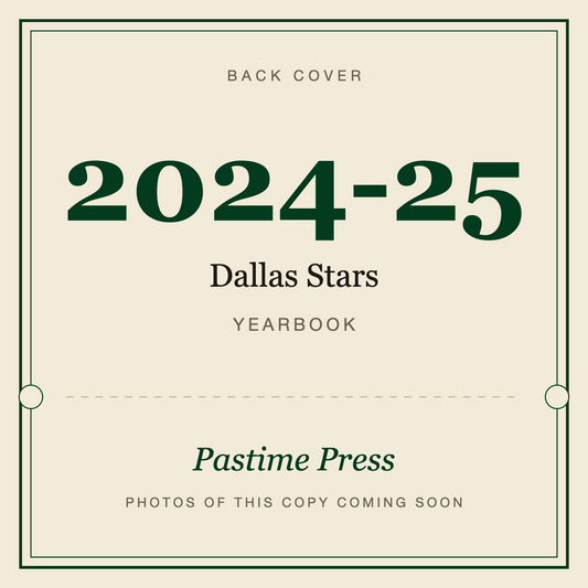 2024-25 Dallas Stars Yearbook, back cover