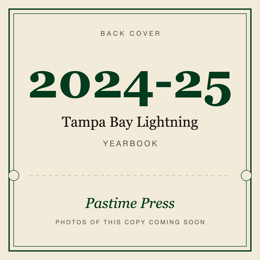 2024-25 Tampa Bay Lightning Yearbook, back cover