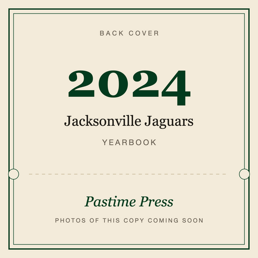 2024 Jacksonville Jaguars Yearbook, back cover