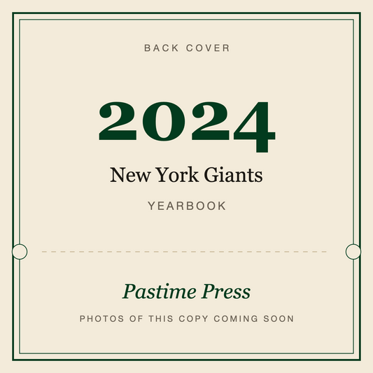 2024 New York Giants Football Yearbook, back cover