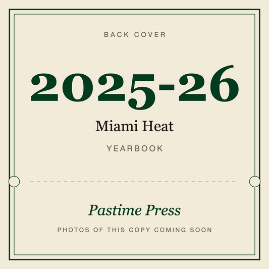 2025-26 Miami Heat Yearbook, back cover