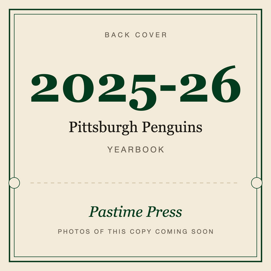 2025-26 Pittsburgh Penguins Yearbook, back cover