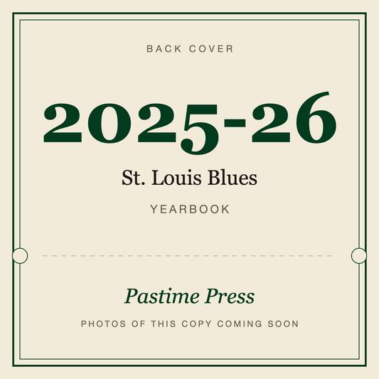 2025-26 St. Louis Blues Yearbook, back cover