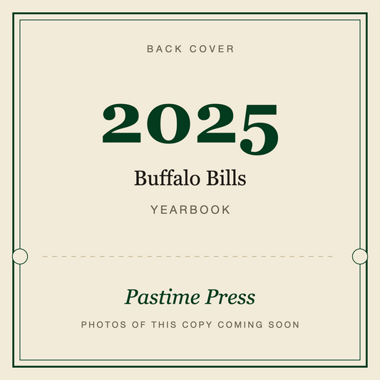 2025 Buffalo Bills Yearbook, back cover