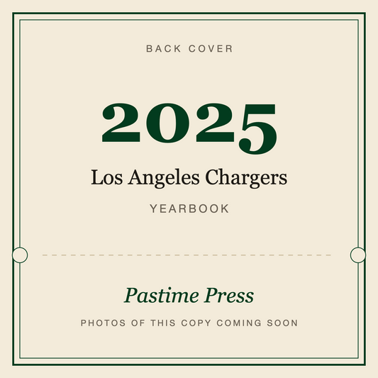 2025 Los Angeles Chargers Yearbook, back cover