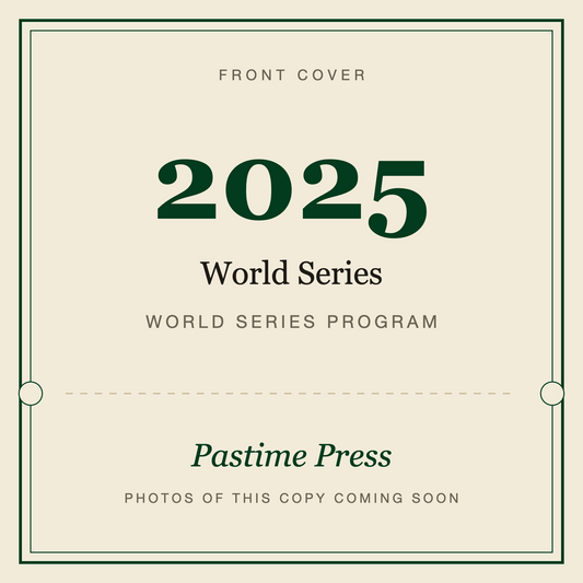 2025 World Series Program, front cover