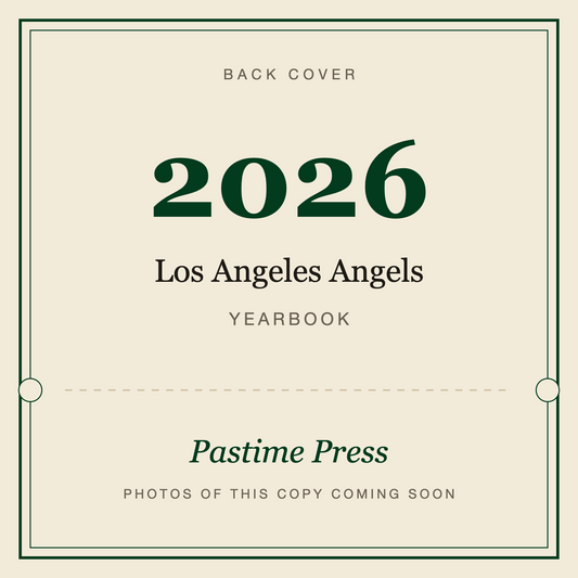 2026 Los Angeles Angels Yearbook, back cover